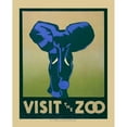 thumbnail image 3 of Anonymous 12x14 Black Modern Framed Museum Art Print Titled - Visit The Zoo, 3 of 5