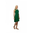 thumbnail image 2 of Women's Ruffled Sleeveless Crewneck Tank Dress, M, Green, by Ambesonne, 2 of 3