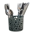 thumbnail image 1 of Juego de Cubiertos Gris 17 Piezas con Soporte, Acero Inoxidable y Mango Ergonómico, Incluye Cuchillos, Tenedores y Cucharas, Organización y Estilo en tu Cocina, 1 of 1