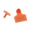 thumbnail image 2 of SPEEDWOX 100PCS Livestock Pig Ear Tags Organge Medium Size 1 to 100 Number Plastic Identification Tag for Goat Sheep Deer Cattle Cow Farm Animals, 2 of 5