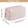thumbnail image 3 of Bolsa de maquillaje HHQQWZ, bolsa de cosméticos de viaje, rosa y blanca, pequeña flor, 3 of 7