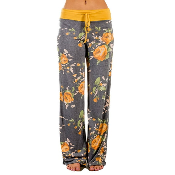 Rosa junio Comfy Pajama Pants for Women, Casual Drawstring Palazzo Soft Lounge Pants Stretch Wide Leg Bottoms