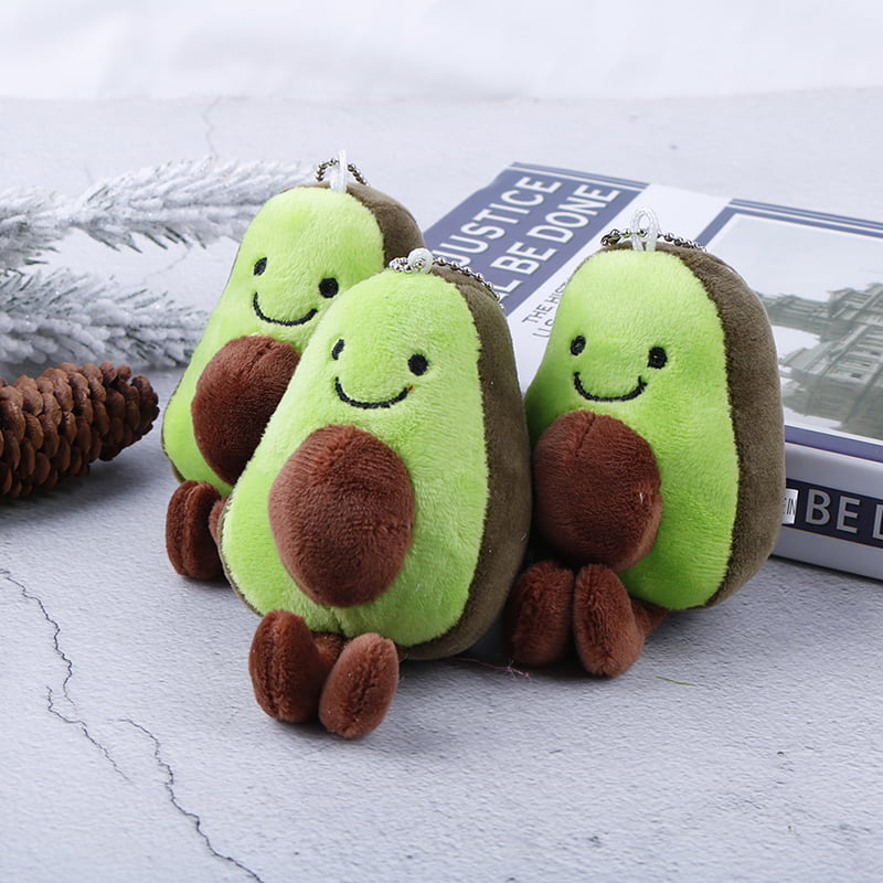 Avocado Keychain Fruit Filled Plush Toys Filled Doll Key Ring Children's Gifts 