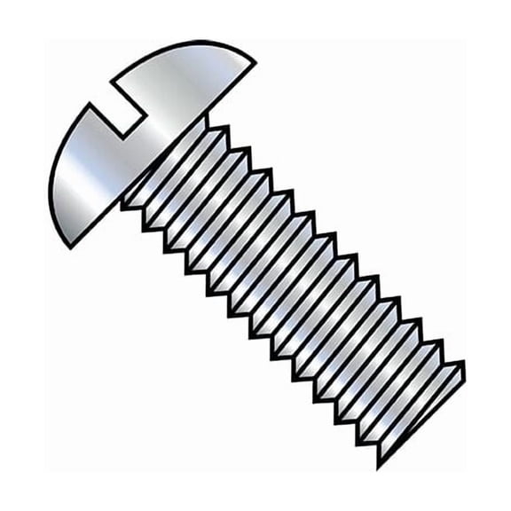 1/2"-13 x 2-1/2 in Slotted Round Machine Screw, Zinc Plated Steel, 200 PK