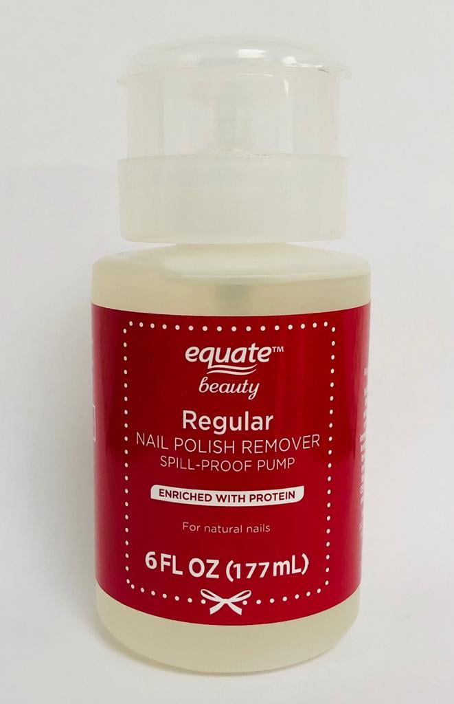 Equate Beauty Regular Nail Polish Remover with Pump, 6 fl oz 