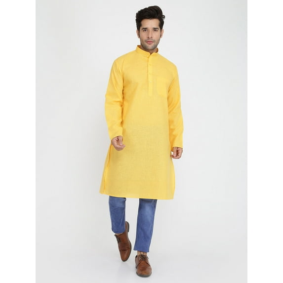 Mens Pure Cotton Handmade Cotton Long Shirt India Cotton Kurta Indian Sherwani
