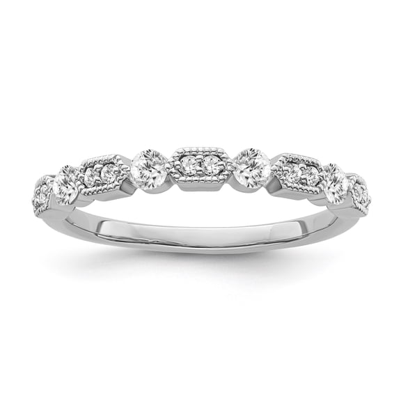 ARAIYA FINE JEWELRY Sterling Silver Diamond Band Ring (1/6 cttw, I-J Color, I2-I3 Clarity), Size 8.5