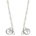 thumbnail image 1 of Silvertone Om in Circle with Clear Crystal Silvertone Face Mask Necklace, 1 of 2
