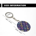 thumbnail image 3 of Naloa Colorful Dinosaur Print Round Keychain Keychain Key Ring, Key Tag, Key Chain Bulk for Gift Accessories (Round), 3 of 7