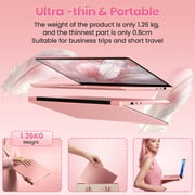 Rumtuk 14 Rose Gold Laptop,8GB LPDDR4 RAM,256GB SSD,CPU J4105,Win 11 Pro/Office 2019,FHD IPS,180° Hinge,Webcam,TF Card Slot,USB3.0,Mouse & Mouse Pad,Ultra Light- Pink PC Notebook for Work Study Play