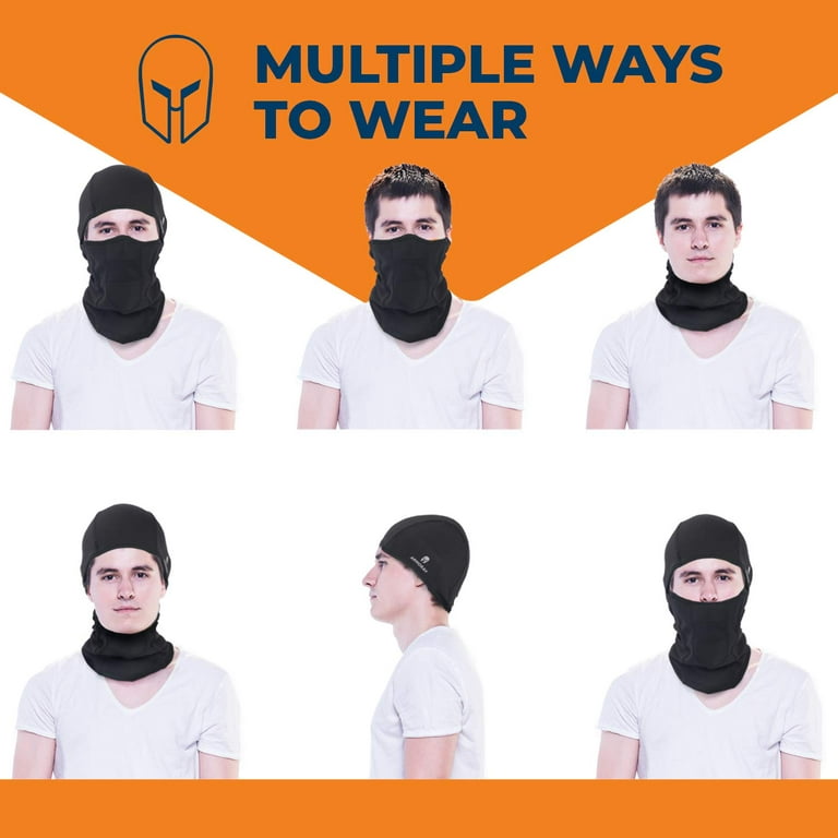 Armoray Ski Mask for Men - Balaclava Face & Women - Winter Black