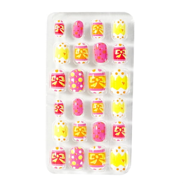 Vogacara 1 Juego de limas de longitud media para uñas de niños, prensa mate en palo, calcomanías de arte de Color sólido, suministros de salón, Kit Juegos de manicura Veintitrés Vogacara CE011887-23
