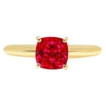 thumbnail image 7 of Solitaire Engagement Ring for Women - 2ct Simulated Ruby in 14K Yellow Gold Promise Ring, 7 of 7