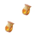 thumbnail image 1 of Cateissary Mosaic Glass Oil Burner Candle Holder Wax Decor Home Melt Naranja 2piezas, 1 of 4