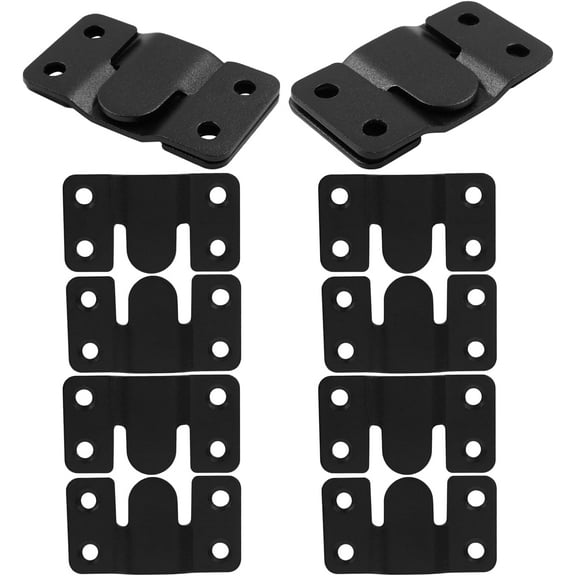 12 Pack 2.12"x 1.18" Z Clips Flush Mount Bracket Heavy Duty Stainless Steel Picture Hangers Interlocking Photo Frame Hook for Hanging Picture Display, Black