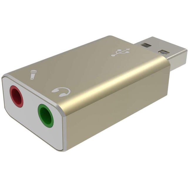 Adaptador de audio USB Adaptador de tarjeta de sonido de audio externo con conector para auriculares y micrófono para dispositivo de audio USB