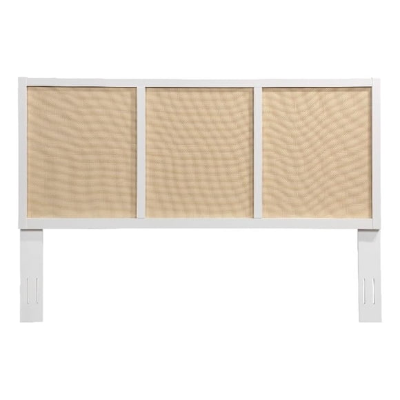 Comfort Pointe Tête de Lit Grand Format en Cannage Bayport et Bois Blanc