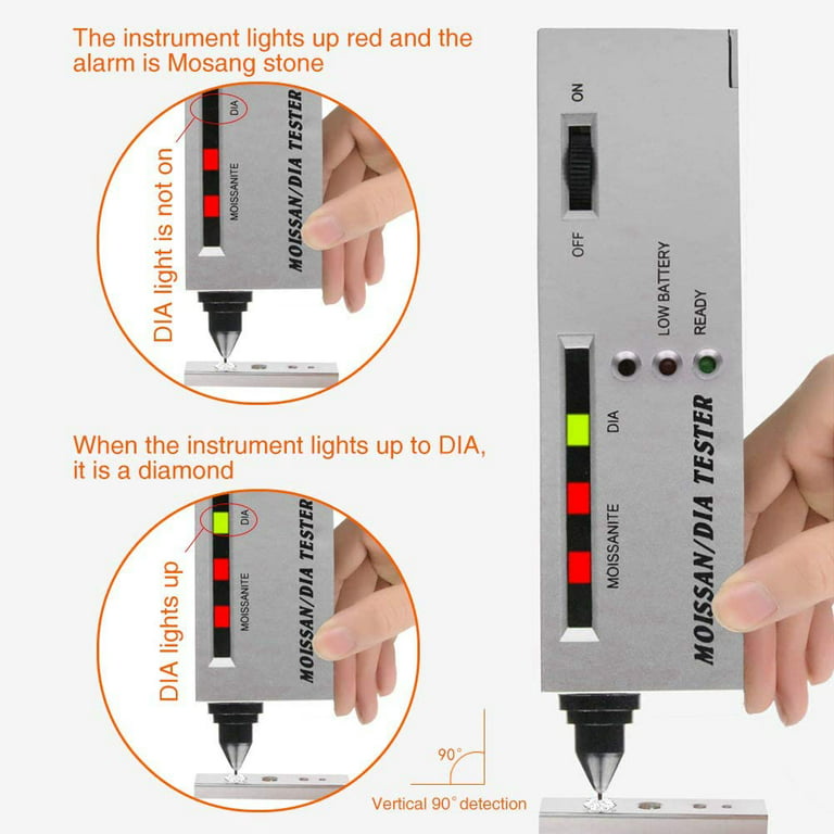 Diamond Selector Detector LED Indicator Moissan Jade Gem Tester Pen  Accuracy Ruby Stone Electronic Professional 