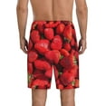 thumbnail image 3 of Daiia Strawberry Red Mens Woven Stretch Pajama Short,Short Pajama Pants-3X-Large, 3 of 9
