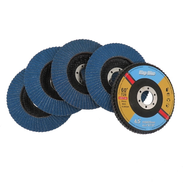 5pcs Flap Discs 115mm 4.5 pulgadas Disco de lijado 40/60/80/120 Grit muelas abrasivas Cuchillas for amoladora angular