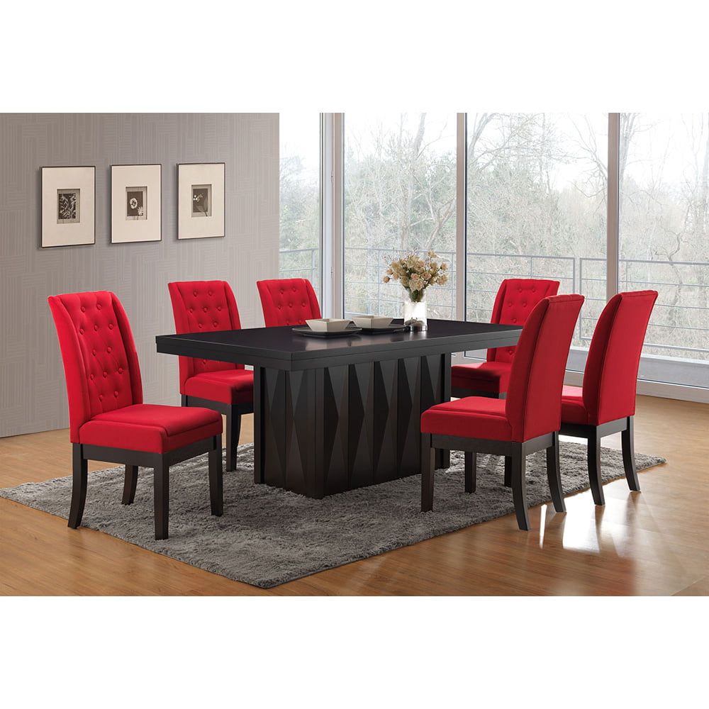 Modern Red Dining Room Furniture Sets for Simple Design