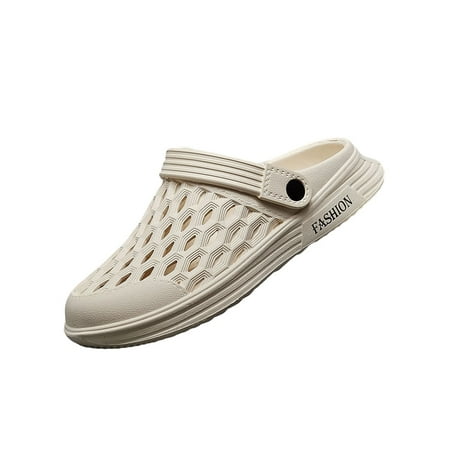 

LUXUR Men Garden Clogs Lightweight Slip On Beach Sandals Water Shoes
