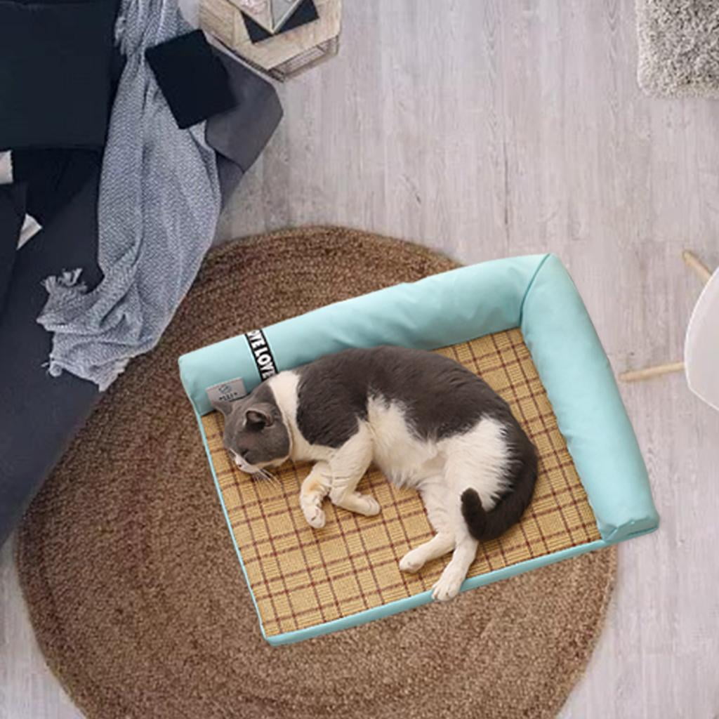 EHJRE Waterproof Pet Dog Puppy Cooling Mat Bed Comfortable Portable indoor and outdoor Cats Kitten Sleeping Pad Kennel Blanket - Rectangle M
