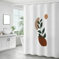 thumbnail image 2 of Vikakiooze Retro Style Abstract Shower Curtain Boho Arch Sun Beige Modern Minimalistic Home Bathtubs Bathroom Curtain Decoration Set With 12 Hooks, 2 of 7
