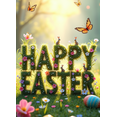 thumbnail image 3 of Colorful Floral Happy Easter Banner with Bunny and Eggs Backdrop Background Party Decorations for Easter Celebrations Photography Props Easter Parties Family Gatherings, 3 of 7