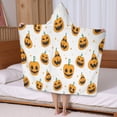 thumbnail image 5 of Classic Halloween Pumpkins Pattern Hooded Bath Towel，50"x30" for Ages 3 To 12 Kids, Quick Dry Lightweight Soft Microfiber Hood Beach Towel Cover Up for Kids, 5 of 7