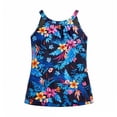 thumbnail image 5 of Womens High Neck Tankini Top Blouson Bathing Suit Top Beach Party Swimsuit Top No Bottom Dark Blue L, 5 of 5