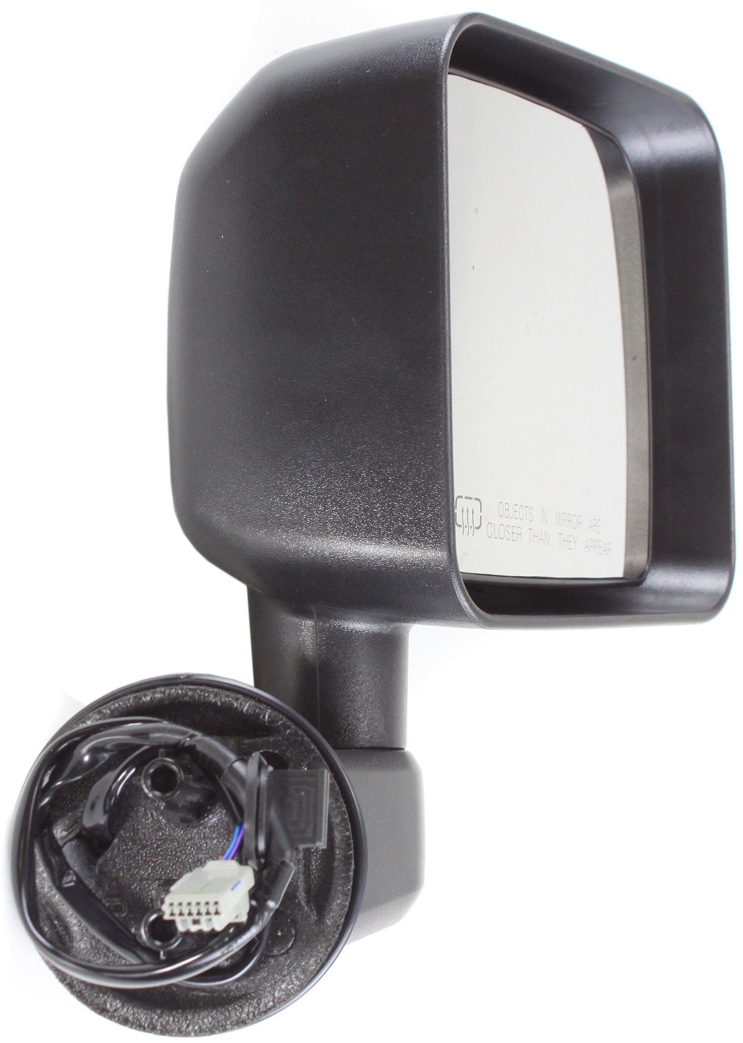 Mirror Compatible With 2011-2013 Jeep Wrangler (JK) Right Passenger Side Heated Textured Black Kool-Vue