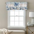 thumbnail image 3 of Ocean Octopus Valance Curtain Blue Yellow Sea Star Shell Coral Blue Yellow Stripes Window Valances Rod Pocket Short Curtains Window Treatments for Kitchen Bedroom Bathroom Laundry 54" x 18", 3 of 9