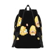 thumbnail image 2 of Picia Bee Happy Sunflower Gnomes Printed Canvas Daypack - Stylish and Durable Vintage Compact Backpack - Class, Work, Travel, or Laptop Bookbag,Organized Compartments-Medium, 2 of 6