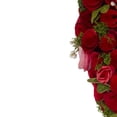 thumbnail image 4 of Northlight 12.5" Red/White Flowers and  Berries Artificial Valentine's Day Floral Wreath, 4 of 4