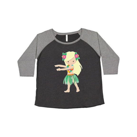 Inktastic Blonde Hula Girl Women's Plus Size T-Shirt