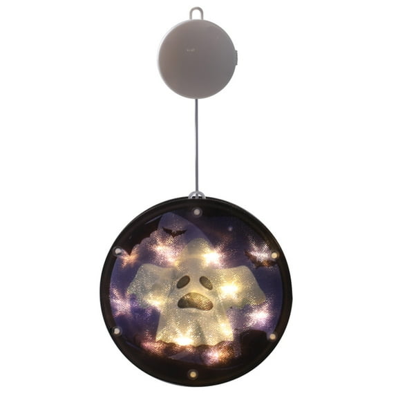 Halloween Creative String Lights, LED Waterproof Funny Horror Mural Hanging Lights, Battery-Powered Halloween Color Picture Atmosphere Lights