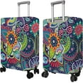 thumbnail image 2 of Travel Luggage Cover Suitcase Protector Fits 18-32 Inch Luggage Wheel Covers Patterned Travel Related Items Flower Luggage Protector Elastic Luggage Anti-scratch Suitcase Cover L, 2 of 5