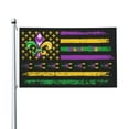 thumbnail image 2 of Mardi Gras Flag 3x5 Ft Outdoor Indoor With Grommet Garden Yard Banner Decorative Sign, 2 of 6