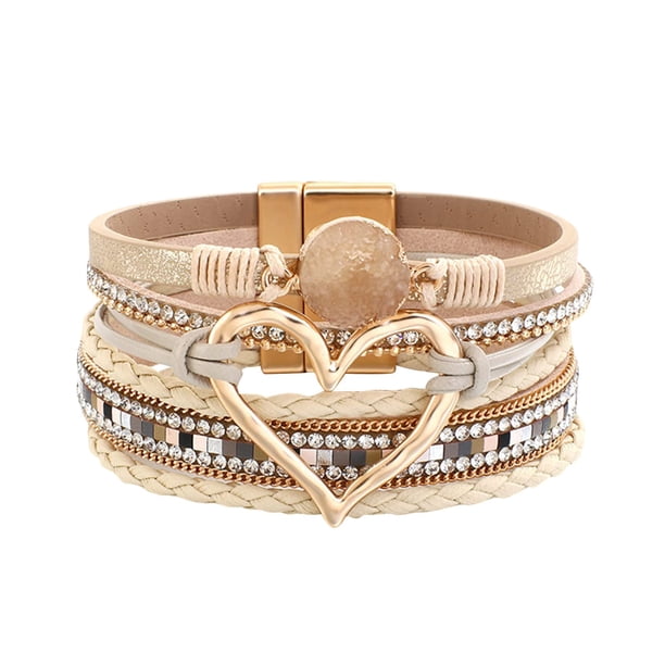 I Will Always Be with You Heart Bracelet Pulsera Forever Linked Together Adjustable Link Bracelet Keepsake
