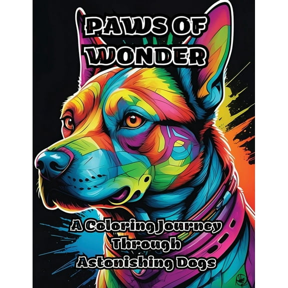 Paws of Wonder: A Coloring Journey Through Astonishing Dogs, (Paperback)
