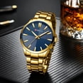 thumbnail image 2 of Men Watches Luxury Brand Gold Stainless Steel Band CURREN Luxury Quartz Watch Mens Waterproof Business Man Relogio Masculino, 2 of 6