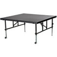 thumbnail image 2 of National Public Seating  16-24 in. Adjustable 4 x 4 ft. Transfix Stage Platform, Black Carpet, 2 of 5