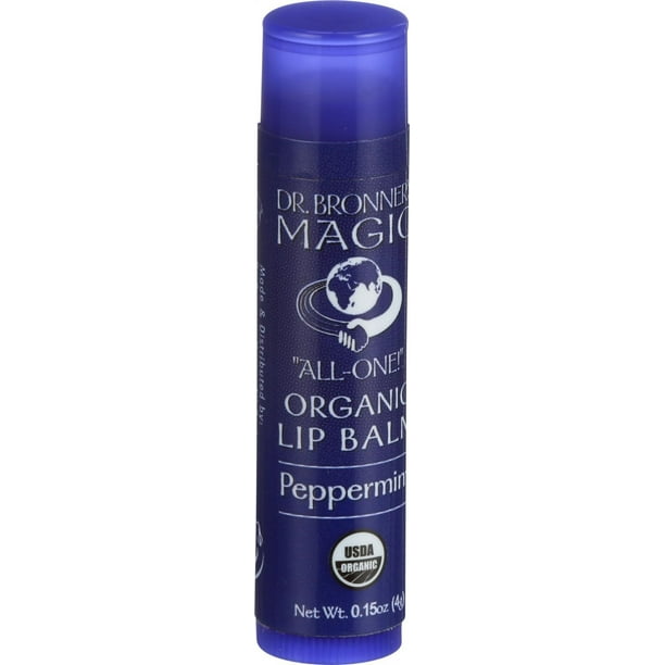 Dr. bronner's magic soaps organic lip balm peppermint 0.15 ounce