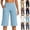 22# Light Blue, variant on 2026 Summer Women Wide Leg Capri Trousers High Waist Stretchy Workout Yoga Pants Casual Athletic Lounge Pants with Side Slits Khaki L