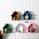 thumbnail image 4 of Estantes de pared flotantes en forma de casa, almacenamiento para sala de estar y decoración del hogar, color blanco, 5 uds. JM, 4 of 5