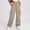 Beige women's cargo wide leg pants a1, variant on Cagogo Women's Cargo Wide Leg Pants High Waisted Casual Solid Streetwear Lounge Trousers with Pockets Travel Vacation Work Comfort Fall Fashion Clothes, Gray S