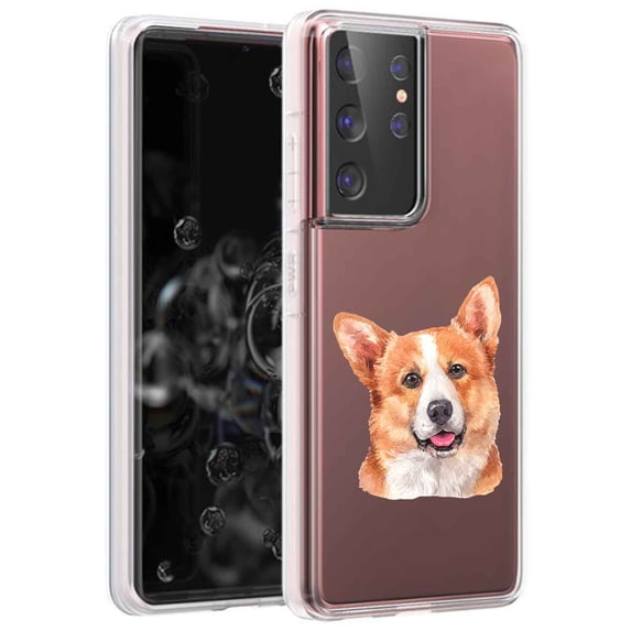 TalkingCase Slim Phone Case for Samsung Galaxy S21 Ultra 5G, S30 Ultra, (Not S21,S21+), Dog Watercolor e Print, Lightweight,Flexible,Soft, USA