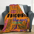 thumbnail image 2 of Personalized Blanket for Adults Kids Personalized Name Blanket Custom Blanket with Name Gift for Christmas Birthday Valentines Day (Color -4), 2 of 5