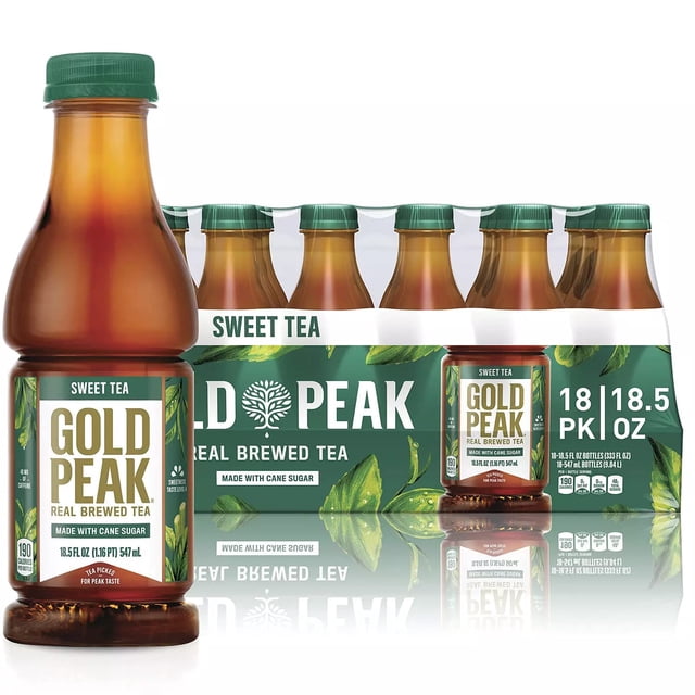 Tea Gold Peak Naturally Sweet Real Brewed, 550 ml (paquete de 18)